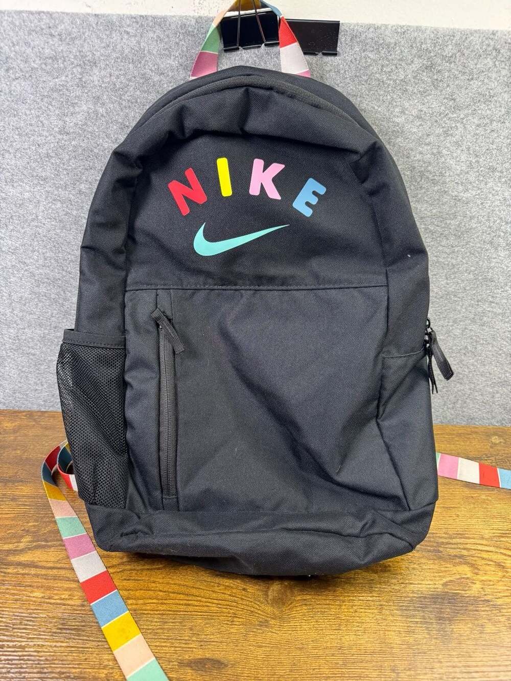 Nike Backpack Black Rainbow Logo